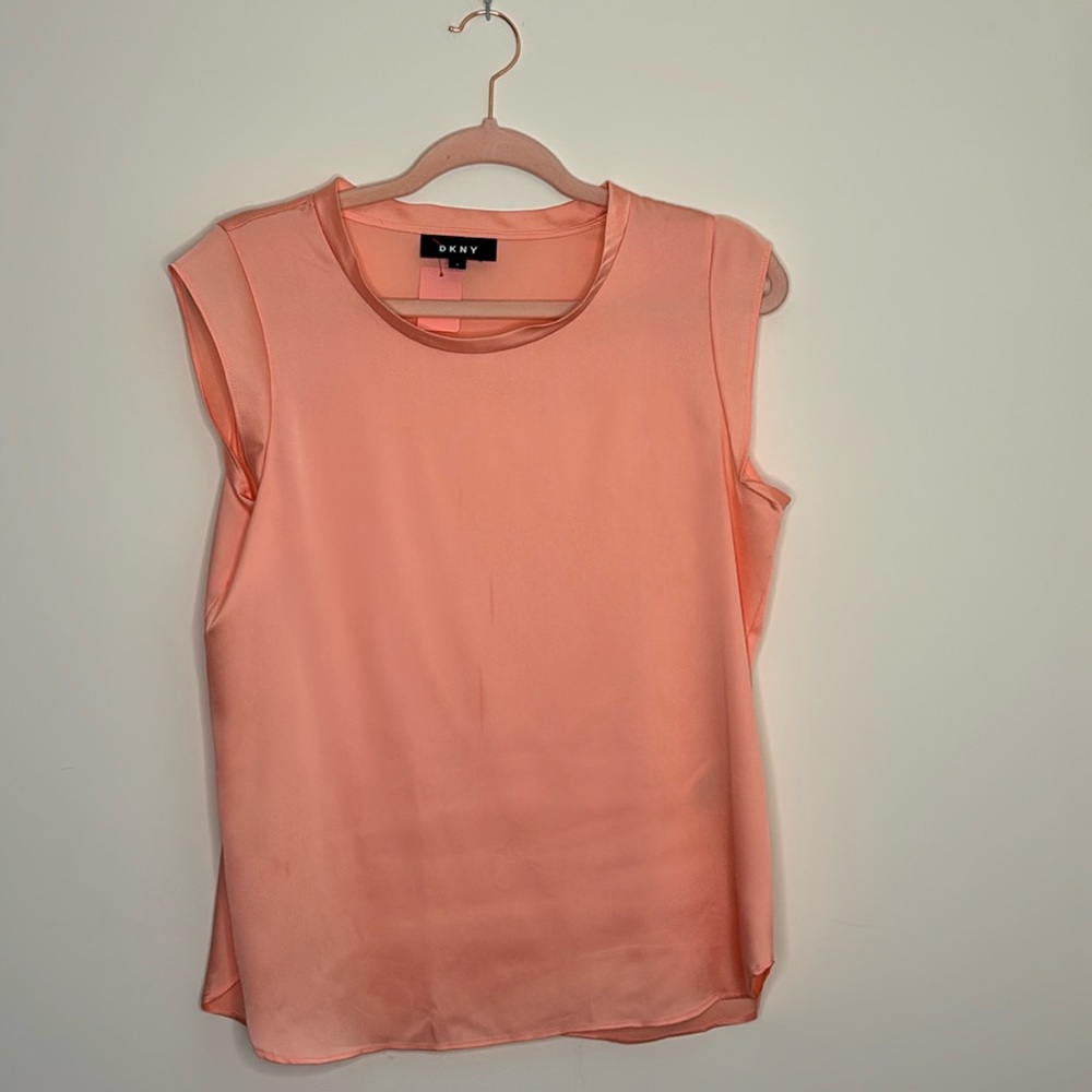 Coral Silk DKNY blouse